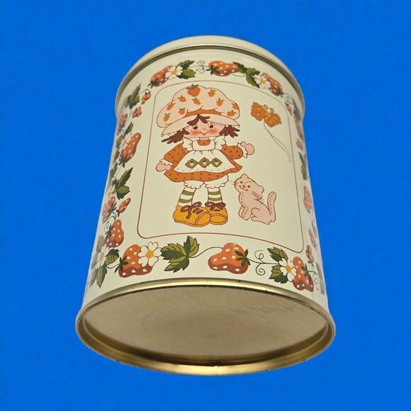 Vintage Strawberry Shortcake & Cat Custard Cookie Tin - 1981 American Greetings - Picture 7 of 13